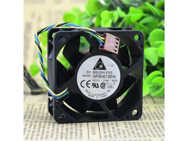 Alt view image 2 of 5 - Delta AFB0612EH 6 cm 6CM 12V 0.48A 6025 double ball cooling fan