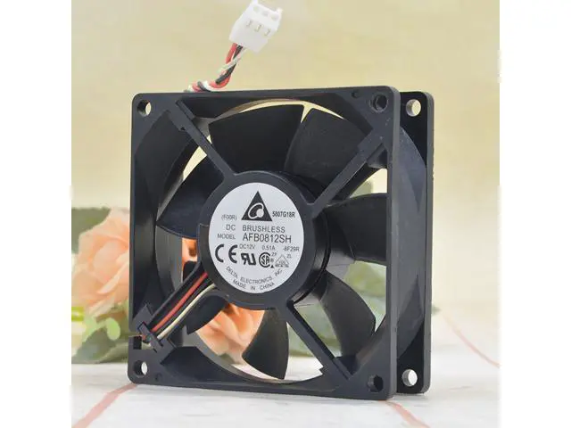 Alt view image 3 of 4 - AFB0812SH new DELTA Delta 8CM 12V 0.51A 8025 dual ball high air volume cooling fan
