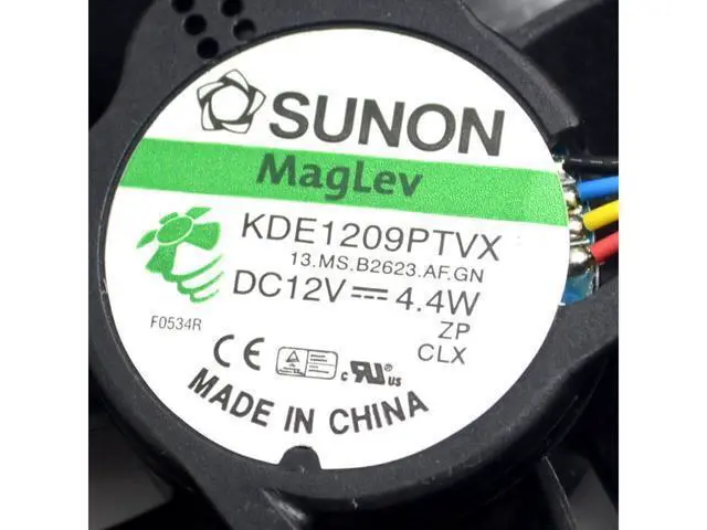 Alt view image 6 of 6 - 5pcs Maglev Round CPU Case Cooling Fan KDE1209PTVX 4.4W 4 Pin DC 12V