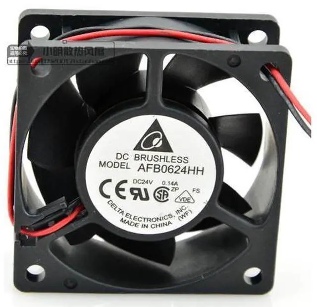 Main image of Original Delta 6025 AFB0624HH 24V 0.14A 3-Wire Ball Cooling Fan 60 * 60 * 25MM