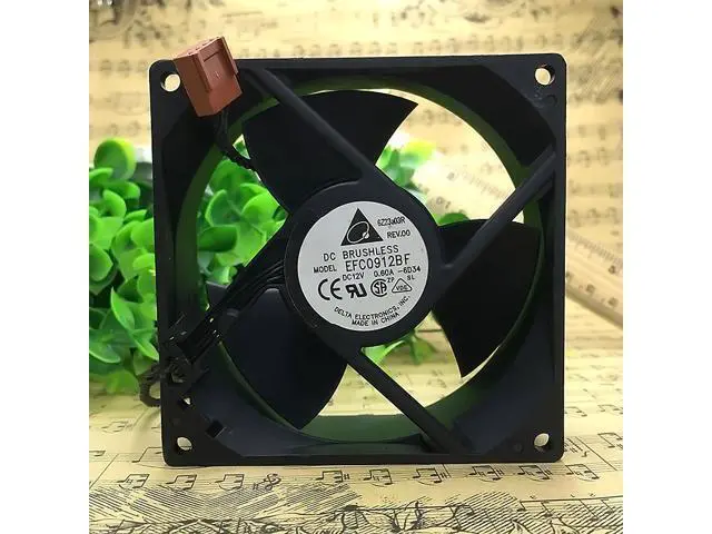 Alt view image 2 of 4 - Original Delta EFC0912BF KG885 12V 0.60A 9CM 9032 4-wire temperature control cooling fan