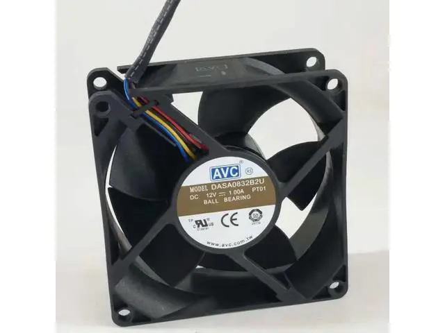 Alt view image 4 of 4 - New AVC DASA0832B2U 8032 12V 1.0A 8 cm four-wire PWM high air volume cooling fan