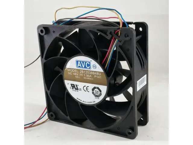 Alt view image 3 of 5 - AVC 2B12038B48U DC48V 1.3A 12038 12CM chassis water-cooled server cooling fan