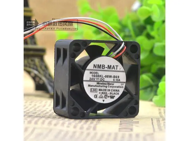 Alt view image 3 of 4 - NMB 1608KL-05W-B69 24V 0.13A three-wire signal alarm CNC machine tool cooling fan