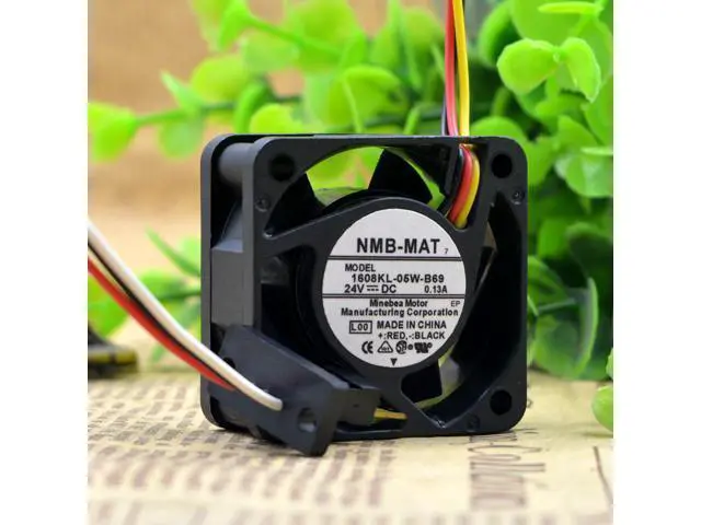 Alt view image 2 of 4 - NMB 1608KL-05W-B69 24V 0.13A three-wire signal alarm CNC machine tool cooling fan