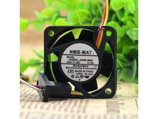 Alt view image 4 of 4 - NMB 1608KL-05W-B69 24V 0.13A three-wire signal alarm CNC machine tool cooling fan