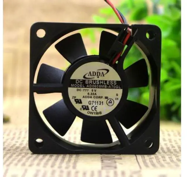 Main image of New ADDA 6025 6CM Ball Bearing Cooling Fan 5v 0.32A AD0605MB-A70GL