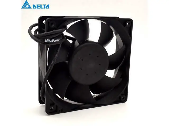 Alt view image 2 of 6 - Delta 3 12CM 120x120x38mm 12038 AFC1212DE HJ1M6-AOO super large volume support PWM 4-wire violence fan with thermostat