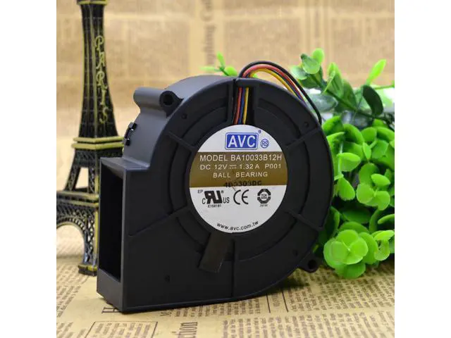 Alt view image 2 of 5 - BA10033B12H New AVC 9733 12V 1.32A Barbecue Grill Turbo Cooling Blower Fan