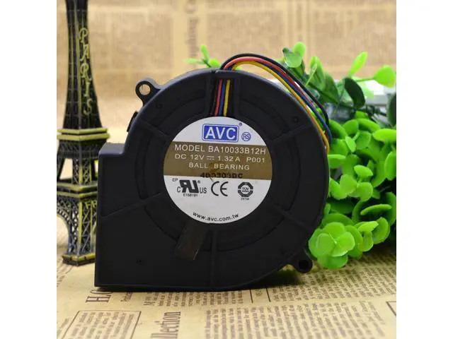 Alt view image 5 of 5 - BA10033B12H New AVC 9733 12V 1.32A Barbecue Grill Turbo Cooling Blower Fan