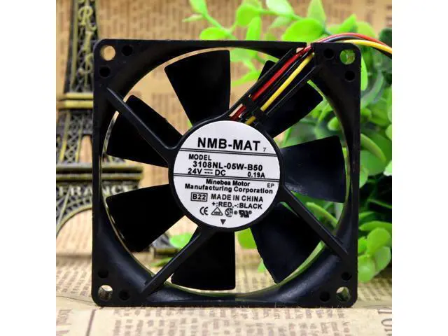 Alt view image 2 of 4 - New NMB-MAT 3108nl-05w-b50 8020 24V 0.19A inverter cooling fan