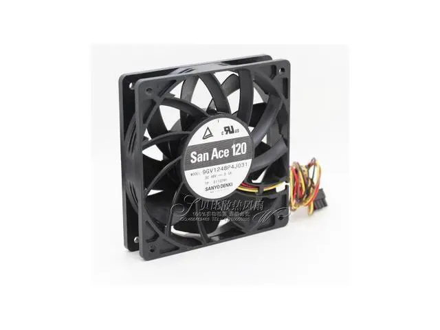 Alt view image 3 of 3 - The new 9GV1248P4J031 12025 12cm 48V 0.5A fan for 120*120*25mm