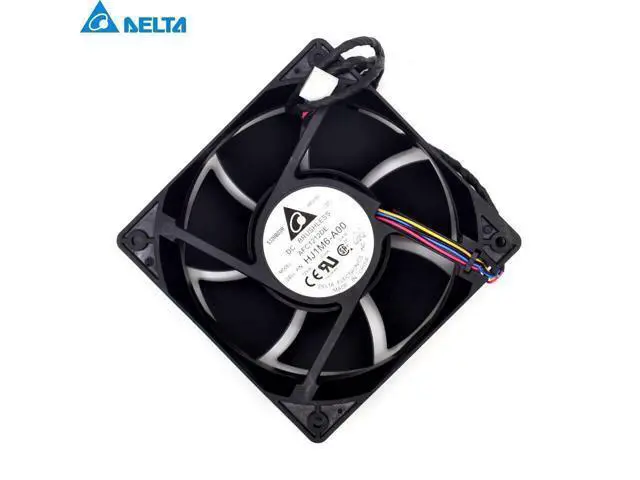 Alt view image 5 of 6 - Delta 3 12CM 120x120x38mm 12038 AFC1212DE HJ1M6-AOO super large volume support PWM 4-wire violence fan with thermostat