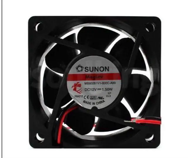 Main image of brand new original Taiwan built standard MB60251v1-000C-A99 DC12V 6025 silent cooling fan