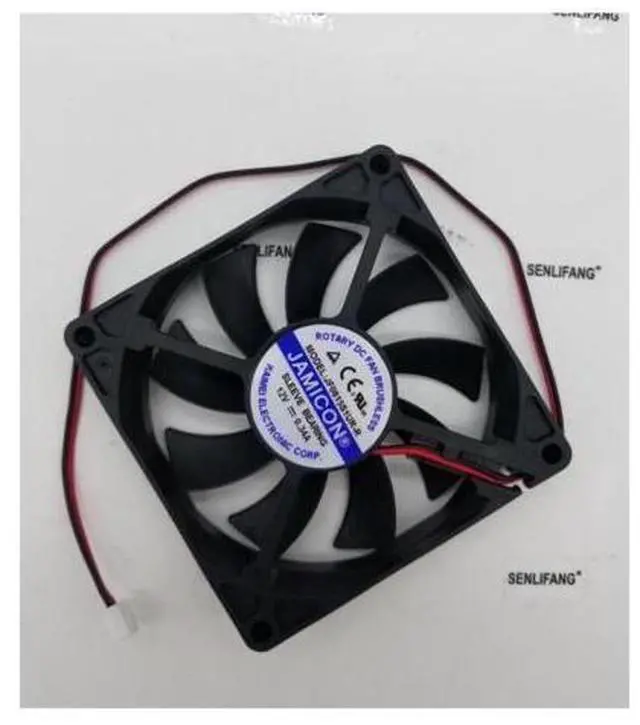 Main image of For Jamicon JF0815S1UR-R DC 12V 0.34A 80x80x15mm 2-Wire Server Square Fan
