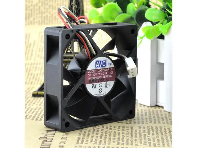 Alt view image 3 of 5 - Original AVC DA07020R12H 12V 0.33A 7020 7CM CPU hydraulic silent cooling fan