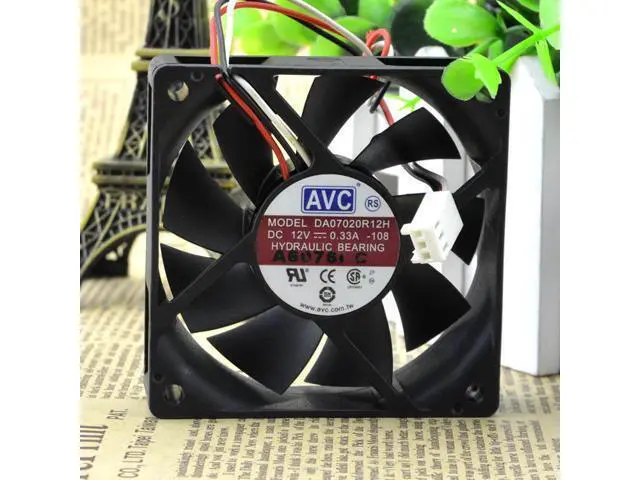Alt view image 4 of 5 - Original AVC DA07020R12H 12V 0.33A 7020 7CM CPU hydraulic silent cooling fan