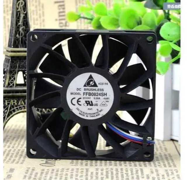 Main image of Temperature-controlled and high-volume fan speed measurement of original Delta FFB0824SH 24V 0.28A 8cm 8025