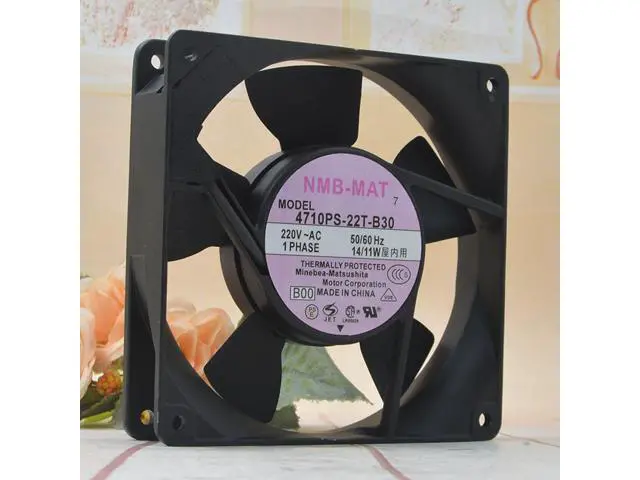 Alt view image 4 of 4 - 4710PS-22T-B30 NMB 12025 220V 14 / 11W 12CM inverter aluminum case axial fan