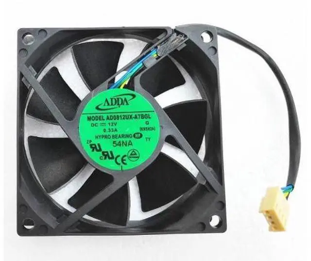 Main image of New original Taiwan ADDAi AD0812UX-A7BGL8025 12V 0.33A 4 line temperature-controlled radiation fan