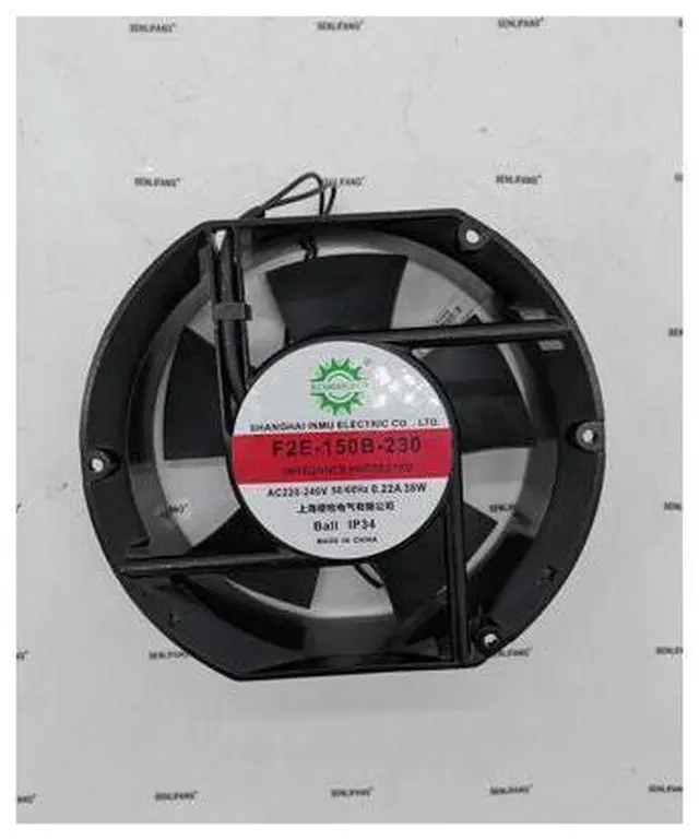 Main image of F2E-150B-230 Axial Cooling Fan AC 220V-240V 0.22A 38W 2600RPM 17250 17cm 172*150*50mm 2 Wires 50\/60HZ
