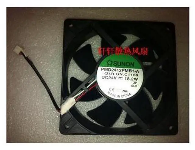 Main image of Original sunon 12cm dual ball bearing fan 24v 18.2w pmd2412pmb1-a 3 line