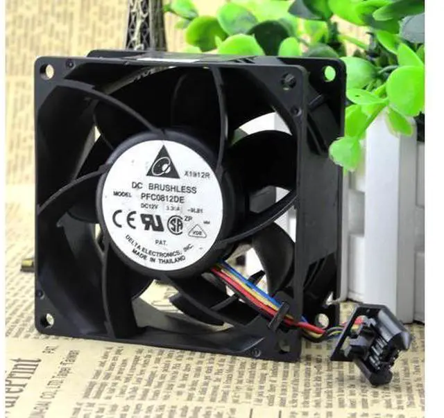 Main image of Delta PFC0812DE 8CM 12V 3.30A 8038 4-wire PWM high air volume violence booster fan