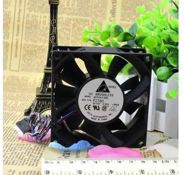 Main image of AFC0912DE Original Delta 9038 12V 0.5A 2.5A 4-Wire Double Ball 9CM Violent Fan