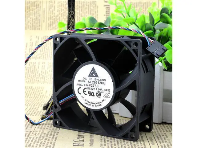 Alt view image 2 of 3 - AFC0912DE Original Delta 9038 12V 0.5A 2.5A 4-Wire Double Ball 9CM Violent Fan
