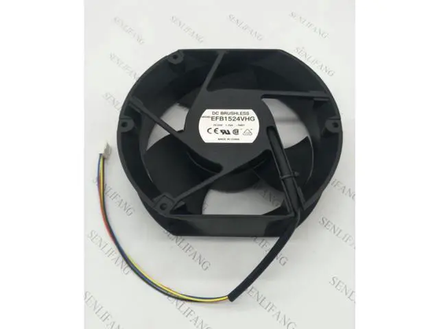 Alt view image 2 of 4 - Delivery.17CM 17050 24V 1.70A large wind volume 4 wire frequency conversion fan EFB1524VHG waterproof