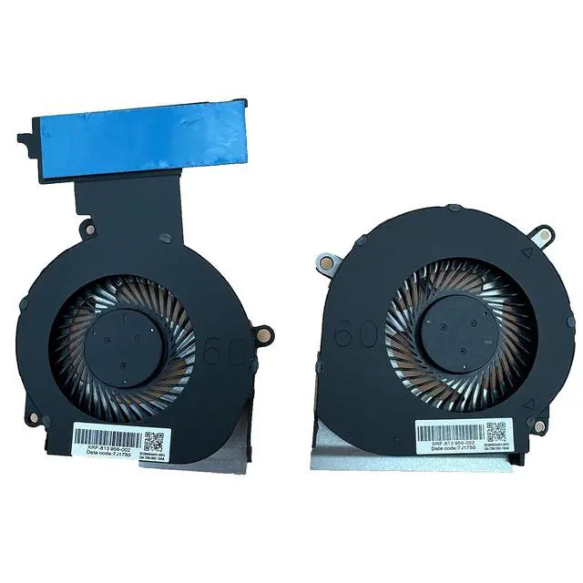 Alt view image 2 of 6 - New CPU+GPU Cooling Fan Replacement for HP Omen 15-DC 15-dc0000 15-dc1000 15-dc2000 15t-dc000 15t-dc100 CPU Gpu Cooling Fan Set L30203-001 L30204-001