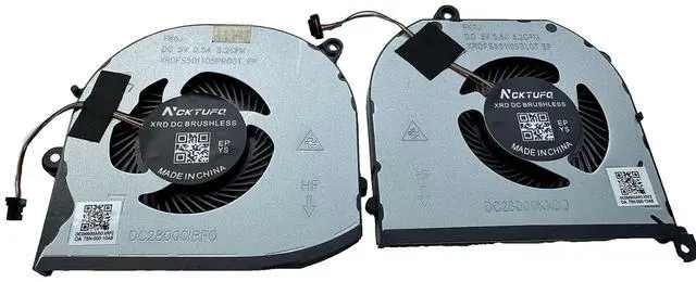 Main image of Replacement CPU+GPU Cooling Fan for Dell XPS 15 9570 & XPS 15 7590, Precision 5530 5540 Series Laptop P/N: 008YY9 0TK9J1 TK9J1 08YY9