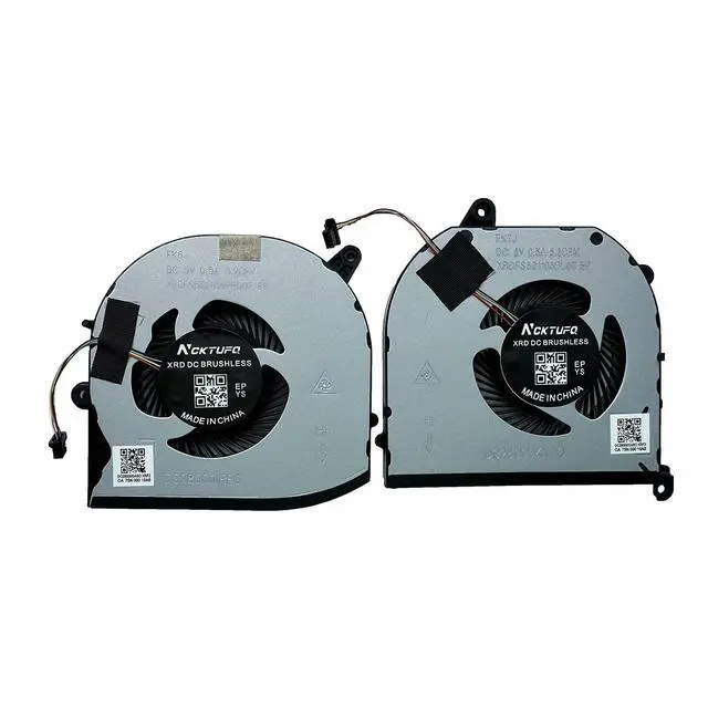 Alt view image 2 of 7 - Replacement CPU+GPU Cooling Fan for Dell XPS 15 9570 & XPS 15 7590, Precision 5530 5540 Series Laptop P/N: 008YY9 0TK9J1 TK9J1 08YY9