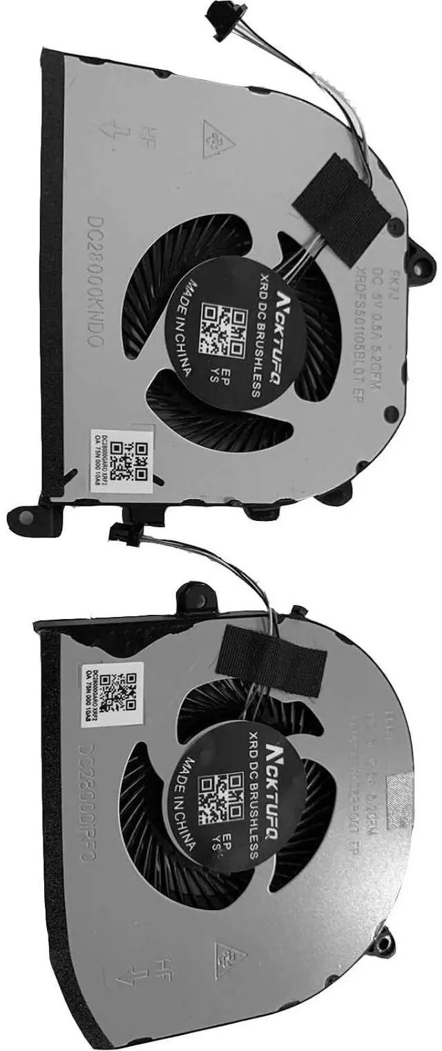 Main image of Replacement Laptop CPU Cooling Fan for Dell Precision 5530 5540 SeriesDell XPS 15 9570 XPS 15 7590CPU/GPU Cooling FanP/N: 008YY9 0TK9J1 DFS501105PR0T FKCH DFS501105PR0T DFS201105PR0T