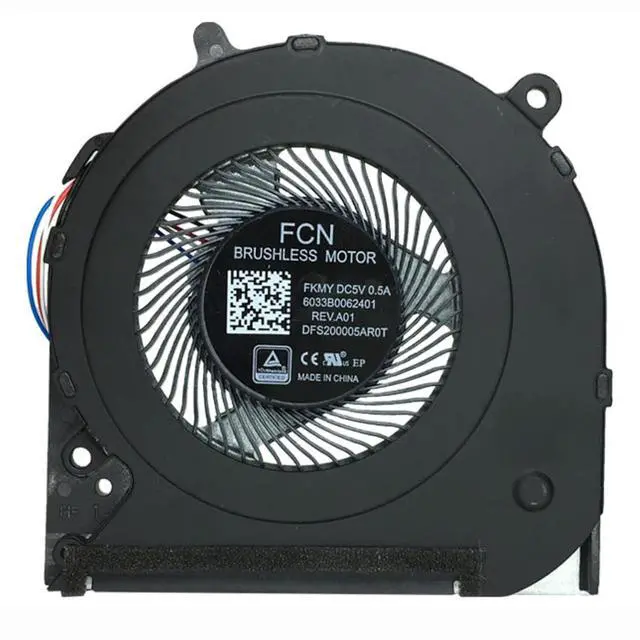 Alt view image 2 of 3 - CPU Cooling Fan Replacement for HP 14-CF 14-CK 14-cm TPN-I130 | 14-CF0012DX 14-DK 14-MA 14S-DP 14S-DK 240 G7 246 G7 240G7 246G7 340G5 348G5 TPN-I135 Series 6033B0062401 L23189-001