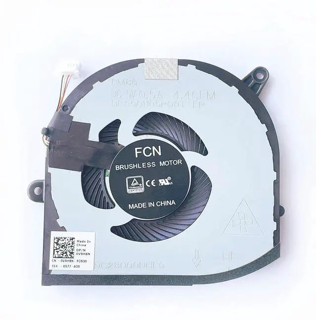 Alt view image 3 of 6 - CPU+GPU Cooling Fan Replacement for Dell XPS 15 7590 | Precision 5540 M5540 Series F01PX V9H8N 0F01PX 0V9H8N