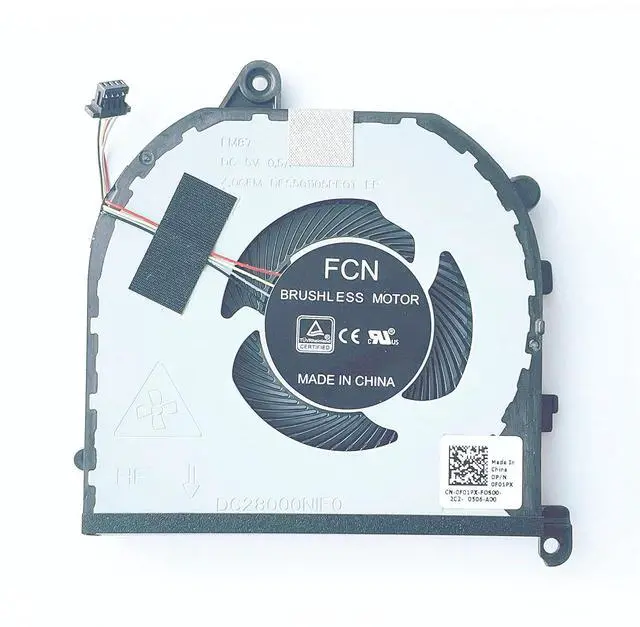 Alt view image 5 of 6 - CPU+GPU Cooling Fan Replacement for Dell XPS 15 7590 | Precision 5540 M5540 Series F01PX V9H8N 0F01PX 0V9H8N