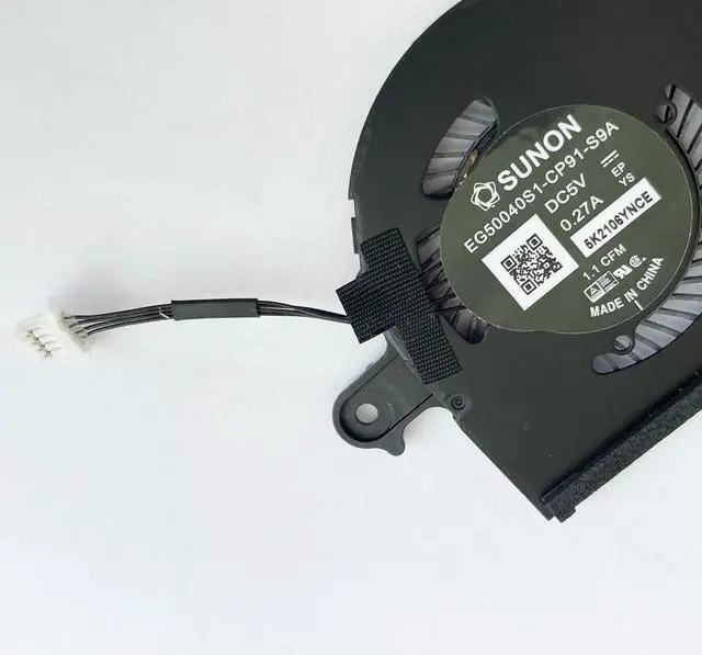 Alt view image 4 of 4 - CPU Cooling Fan Replacement for Dell XPS 13 9380 7390 0980WH | ND55C19-19A14 DC5V Laptop Fan 980WH