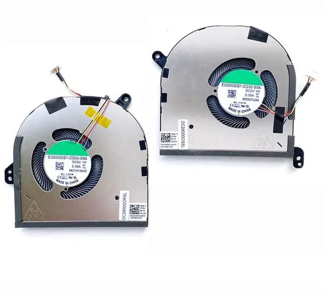 Alt view image 2 of 4 - CPU+GPU Cooling Fan Replacement for Dell XPS 15 9500 9510 Precision 5550 09RK6 DJH35 2020 Year EG50050S1-CG30-S9A EG50050S1-CG00-S9A DC5V 009RK6 0DJH35