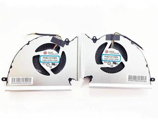 Alt view image 2 of 6 - CPU + GPU Cooling Fan for MSI GE76 GP76 WE76 MS-17K1 MS-17K2 MS-17K3 | PABD1A010SHL-N452 PABD1A010SHR-N451 DC12V 0.6A Fan