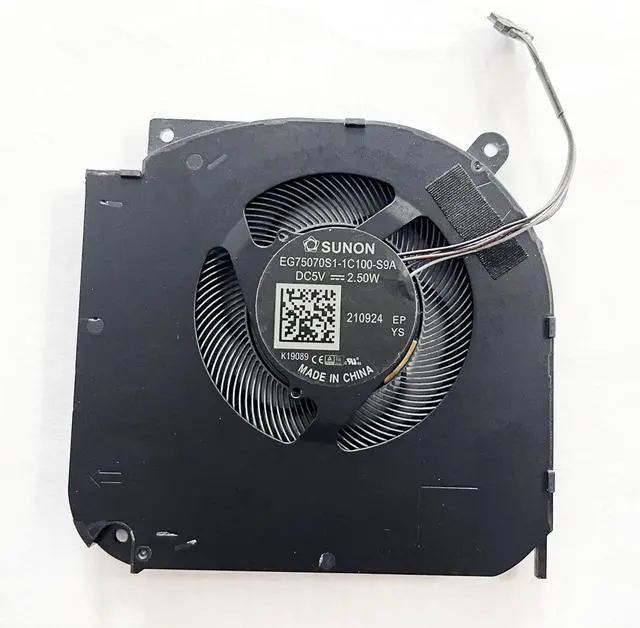 Alt view image 2 of 2 - CPU Cooling Fan Replacement for TongFang THER7GK5M6-1411 | GK5MP6O Maingear Vector Pro MG-VCP17 EG75070S1-1C100-S9A