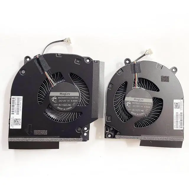 Alt view image 2 of 6 - Replacement CPU+GPU Cooling Fan for HP Victus 9 16-R TPN-C169 Laptop N44738-001 JPR60 JPP67 JPR68 JPP61 MG75091V1-C190-S9A MG75091V1-C180-S9A DC12V 9.60W