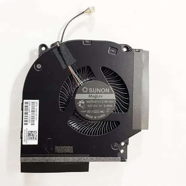 Alt view image 5 of 6 - Replacement CPU+GPU Cooling Fan for HP Victus 9 16-R TPN-C169 Laptop N44738-001 JPR60 JPP67 JPR68 JPP61 MG75091V1-C190-S9A MG75091V1-C180-S9A DC12V 9.60W