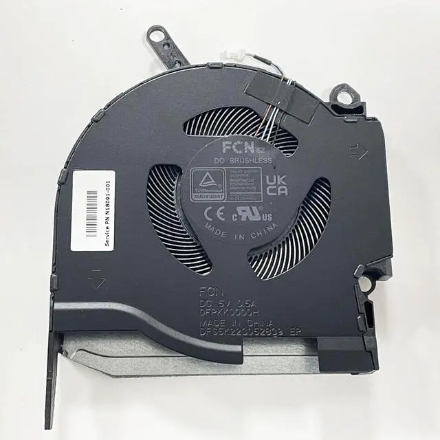 Alt view image 6 of 6 - CPU+GPU Cooling Fan Replacement for HP OMEN 16-K 16-N Pro DC5V | TPN-Q280 RTX3050 0FPKK0000H DFS5K223052839 0FPKJ0000H DFS5L32G164865 N18090-001 N18091-001