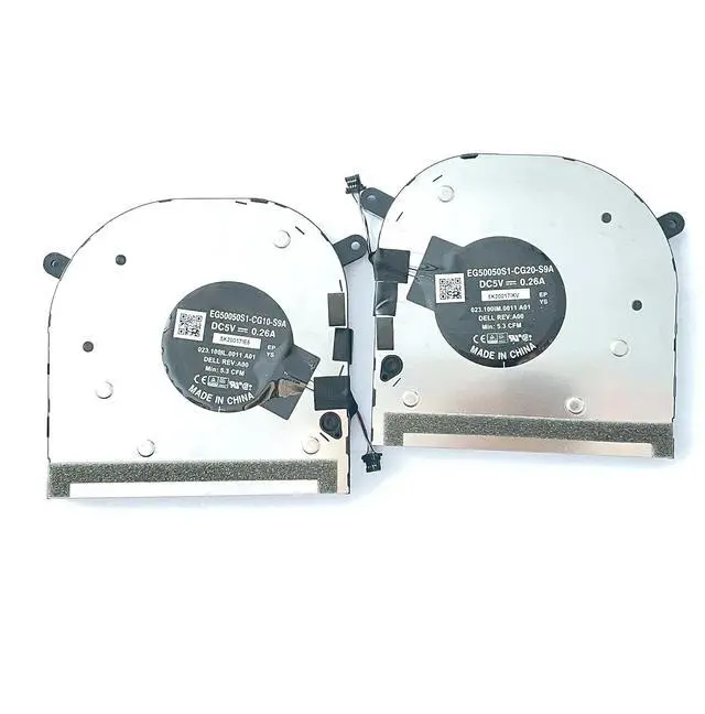 Alt view image 2 of 6 - Replacement CPU+GPU Integrated Graphics Cooling Fan for Dell XPS 17 9700 9710 9720 Precision 5750 5760 EG50050S1-CG11-S9A EG50050S1-CG21-S9A DC5V 0.26A 0XR6Y 0C4YVP