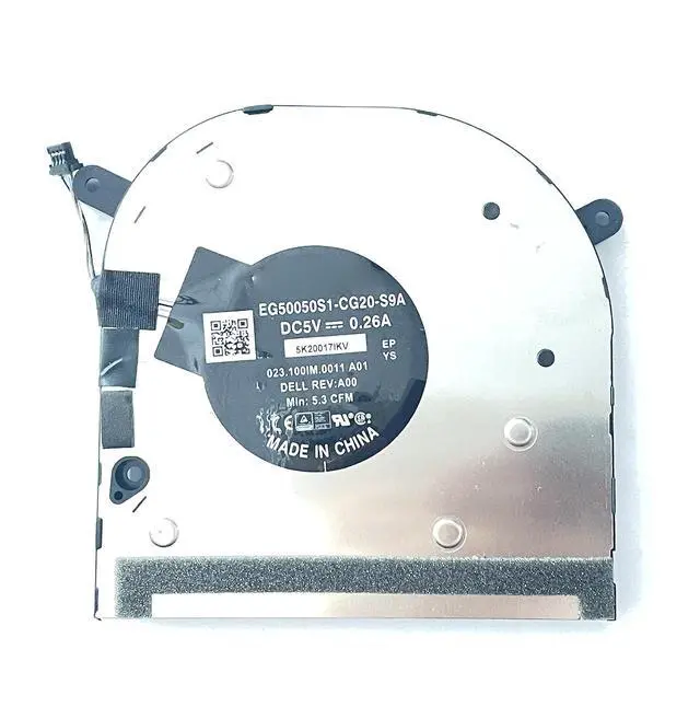 Alt view image 3 of 6 - Replacement CPU+GPU Integrated Graphics Cooling Fan for Dell XPS 17 9700 9710 9720 Precision 5750 5760 EG50050S1-CG11-S9A EG50050S1-CG21-S9A DC5V 0.26A 0XR6Y 0C4YVP