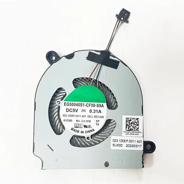 Alt view image 2 of 2 - Replacement New Laptop CPU Cooling Fan for Dell Latitude 13 5300 5310 2-in-1 Series 023.100EP.0011 NS65C11-18G21 EG50040S1-CF50-S9A 0KC1WR KC1WR