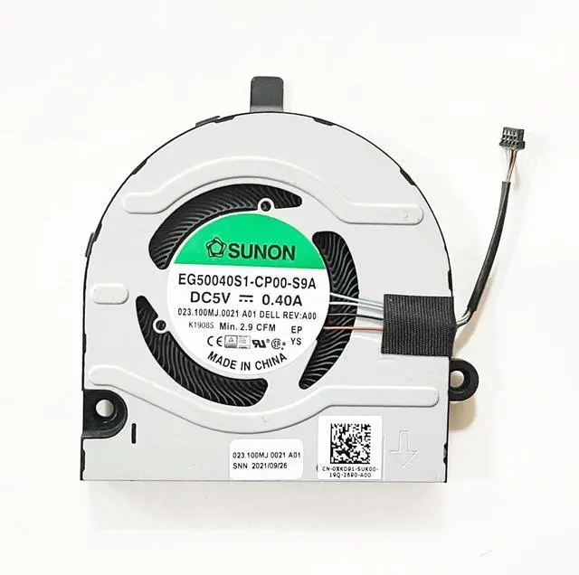 Alt view image 3 of 6 - Replacement CPU+GPU Cooling Fan for Dell Inspiron 13 PRO Vostro 5310 Latitude 3320 DC5V Series Laptop EG50040S1-CP00-S9A EG50040S1-CP10-S9A 0XKD91 06T5J2