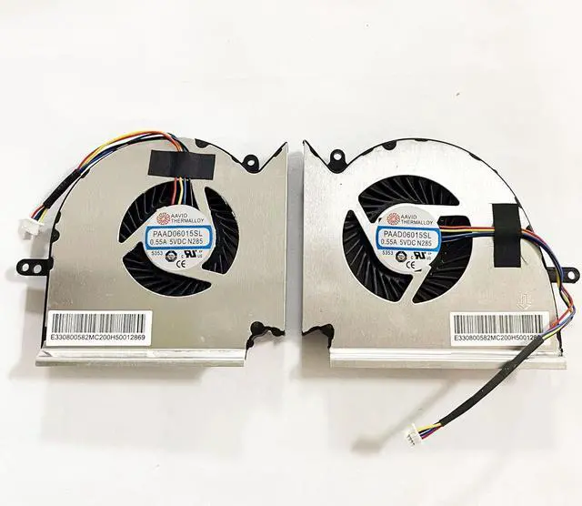 Alt view image 2 of 5 - CPU+GPU Cooling Fan Replacement for MSI GE75 Raider GP75 GL75 | WE75 MS-17E7 MS-17E5 MS-17E4 MS-17E2 Series Laptop PABDD06015SL N414 N417 DC5V 0.55A Fan
