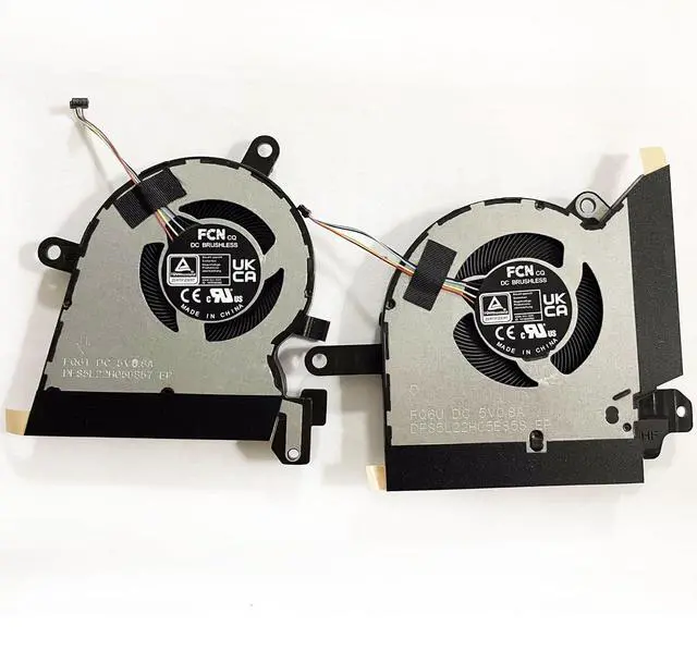 Alt view image 2 of 6 - Replacement CPU+GPU Cooling Fan for ASUS ROG Flow X13 2023 GV302X GV302XI GV302XV GV302XU GV302XA DC5V Series 13NR0EN0T04011 13NR0EN0T05011 DFS5L22H05B858 FQ6U DFS5L22H05B857 FQ6T